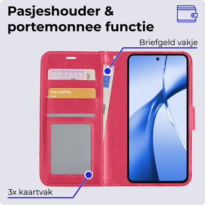 OnePlus Nord CE 4 Hoesje Bookcase Cover met Kaarthouder - Donkergroen