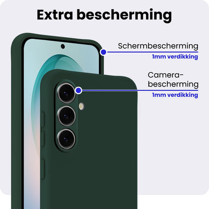 Samsung S26 Hoesje Siliconen Backcover Lichtgewicht - Donkergroen