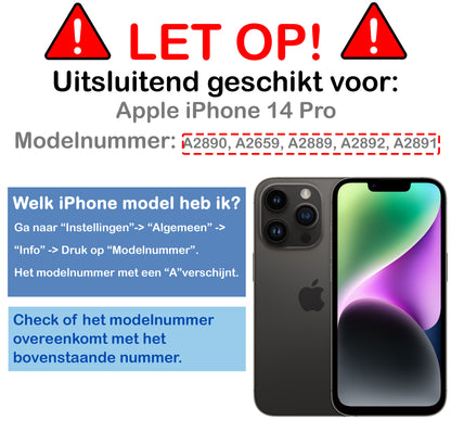 iPhone 14 Pro Hoesje Geschikt voor Magsafe Backcover Shockproof - Zwart