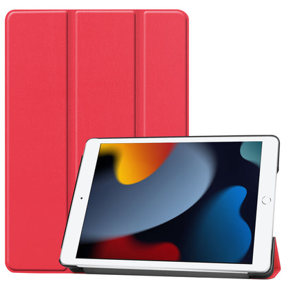 iPad 10.2 2021 Trifold Bookcase Hoes - Rood