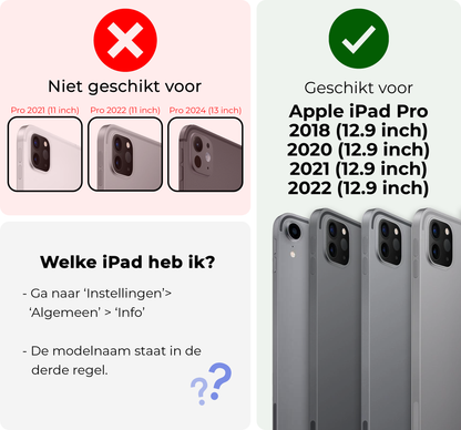 iPad Pro 2018/2020/2021/2022 (12,9 inch) Kinderhoes Shockabsorberend Foam - Rood