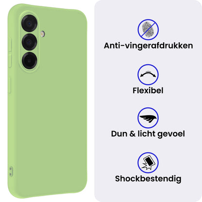 Samsung A56 Hoesje Siliconen Backcover Lichtgewicht - Groen