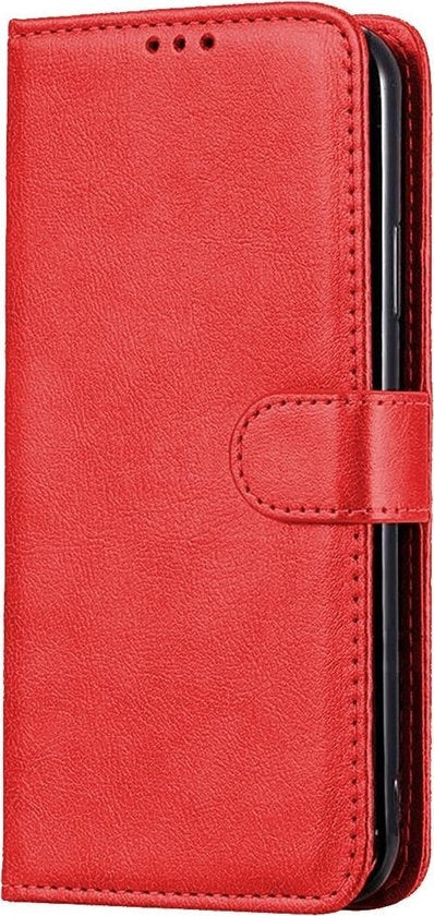 Samsung A41 Hoesje Bookcase Cover met Kaarthouder - Rood