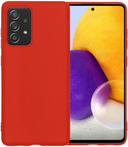 Samsung A72 Hoesje Siliconen Backcover Lichtgewicht - Rood