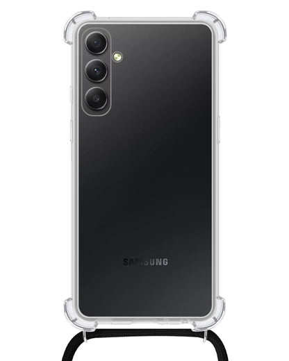 Samsung A34 Hoesje met Koord Backcover Shockproof - Transparant