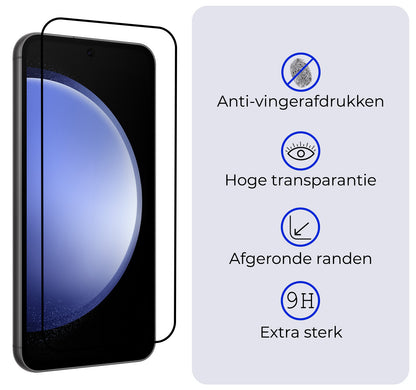 Samsung S23 FE Screenprotector Gehard Glas - Full Screen