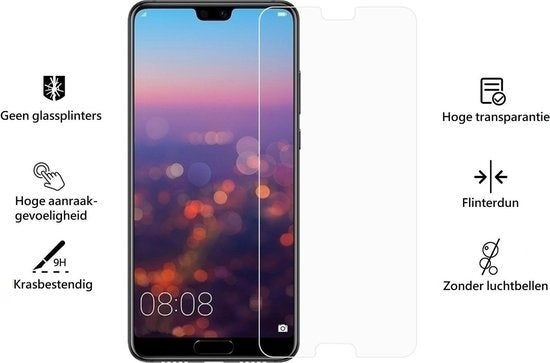 Huawei P20 Screenprotector Tempered Glass