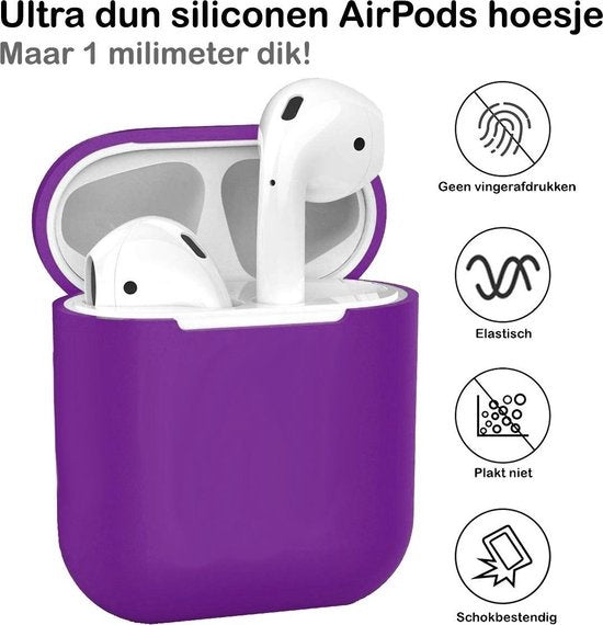 AirPods Hoesje Ultra Dun Siliconen - Paars