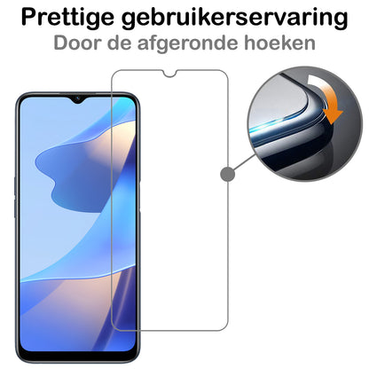 OPPO A16 Screenprotector Gehard Glas - Anti-kras
