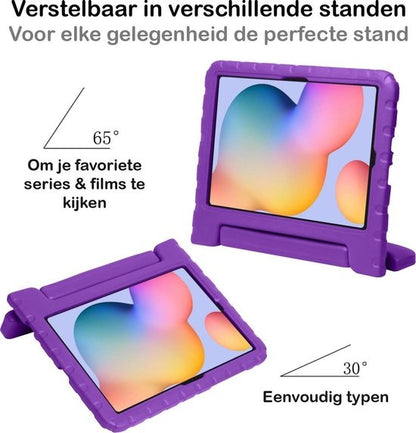 Samsung Galaxy Tab S6 Lite Hoesje Kids Cover Bumper - Paars