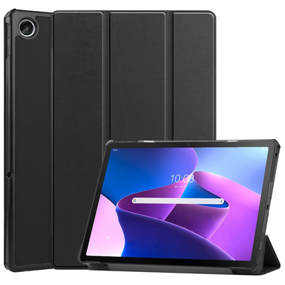 Lenovo Tab M10 Plus 3rd Gen Trifold Bookcase Hoes - Zwart