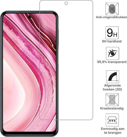 Xiaomi Redmi Note 9 Pro Screenprotector Gehard Glas - Anti-kras