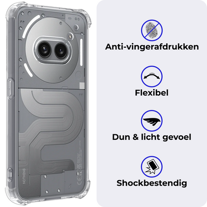Nothing Phone 2a Plus Hoesje Shockproof Backcover Siliconen - Transparant