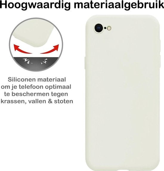 iPhone 7 Hoesje Siliconen - Wit