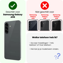 Samsung A56 Hoesje Kaarthouder met Koord Backcover Shockproof - Transparant