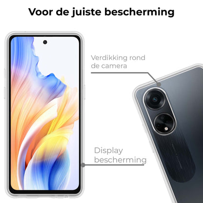 OPPO A98 Hoesje Siliconen Backcover Lichtgewicht - Transparant