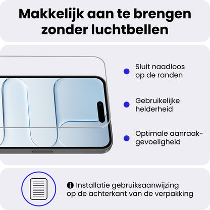 iPhone Air Screenprotector Gehard Glas - Volledige dekking