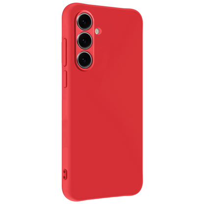 Samsung S24 FE Hoesje Siliconen Backcover Lichtgewicht - Rood