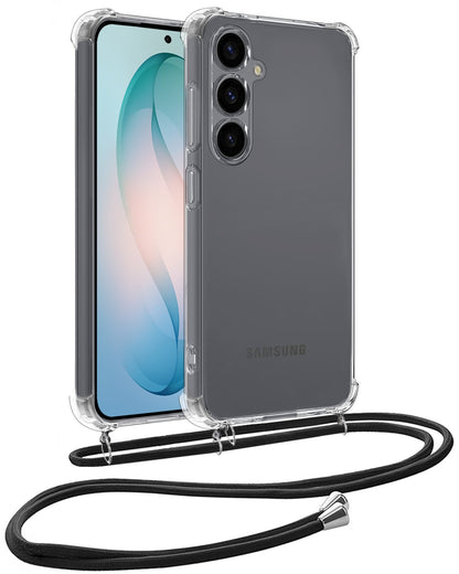 Samsung S26 Plus Hoesje met Koord Backcover Shockproof - Transparant
