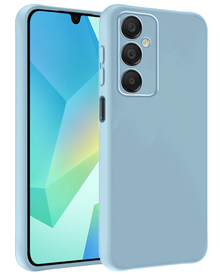 Samsung A16 Hoesje Siliconen Backcover Lichtgewicht - Lichtblauw