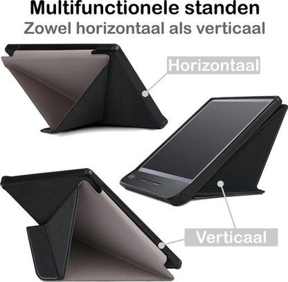 Kobo Libra H2O Trifold Bookcase Hoes - Zwart