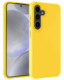 Samsung S24 Hoesje Siliconen Backcover Lichtgewicht - Geel