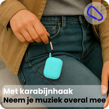 AirPods Pro 3 Hoesje Siliconen Krasbestendig - Mintgroen