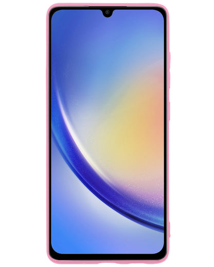 Samsung A34 Hoesje Siliconen Backcover Lichtgewicht - Lichtroze