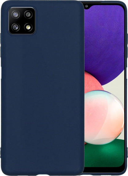 Samsung A22 5G Hoesje Siliconen Backcover Lichtgewicht - Donkerblauw