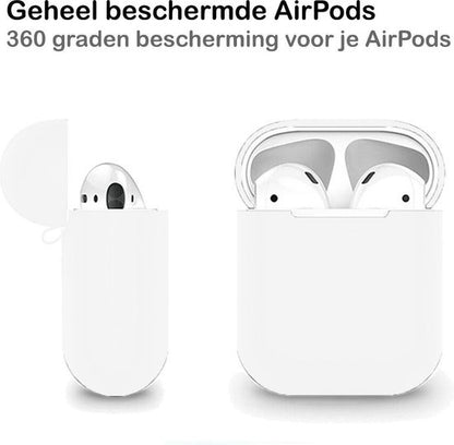 AirPods 1 Hoesje Siliconen Krasbestendig - Wit