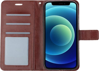 iPhone 12 Pro Hoesje Book Case Kunstleer - Bruin