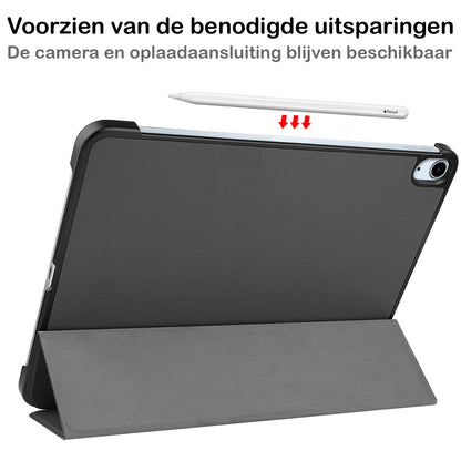 iPad Air 2022 Trifold Bookcase Hoes - Grijs