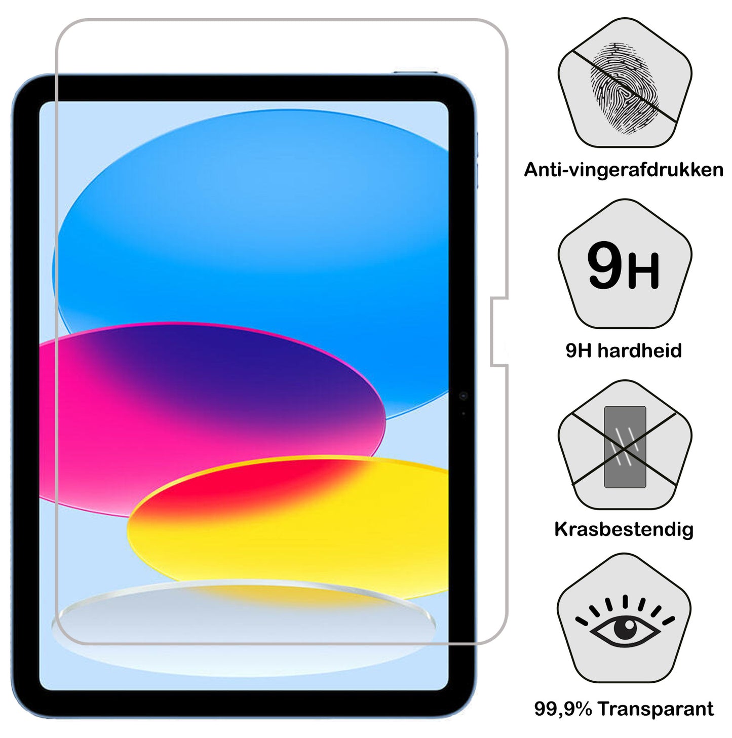 iPad 2022 Screenprotector Tempered Glass