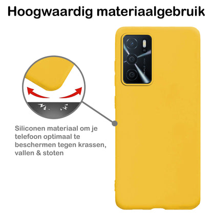 OPPO A16 Hoesje Siliconen - Geel