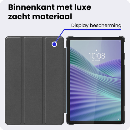 Lenovo Tab 10.1 Trifold Bookcase Hoes - Donkerblauw