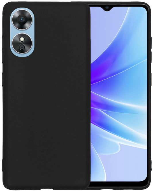 OPPO A17 Hoesje Siliconen - Zwart