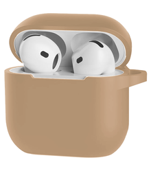 AirPods 4 Hoesje Siliconen Krasbestendig - Zand