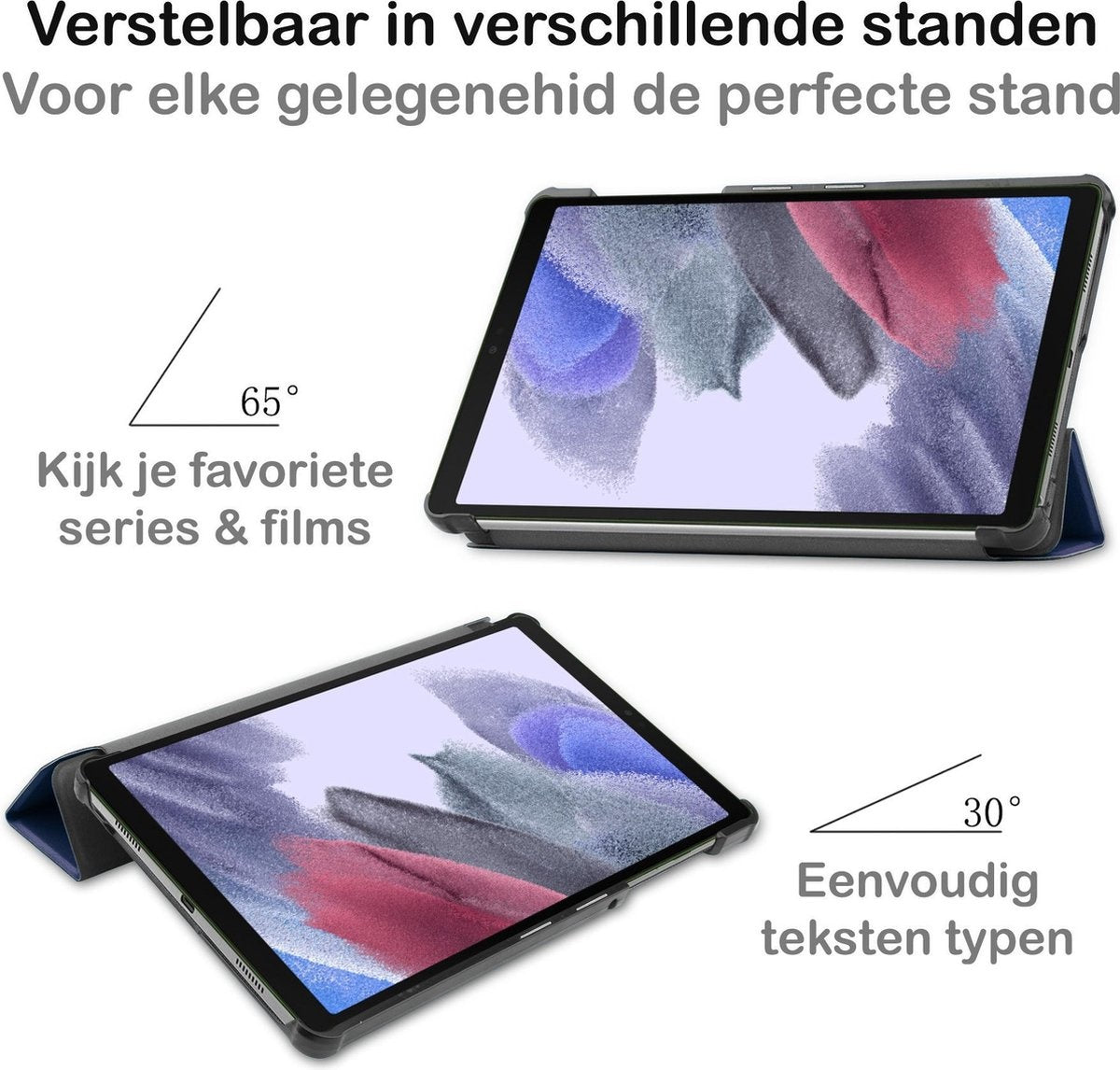 Samsung Galaxy Tab A7 Lite Hoesje Book Case - Donkerblauw