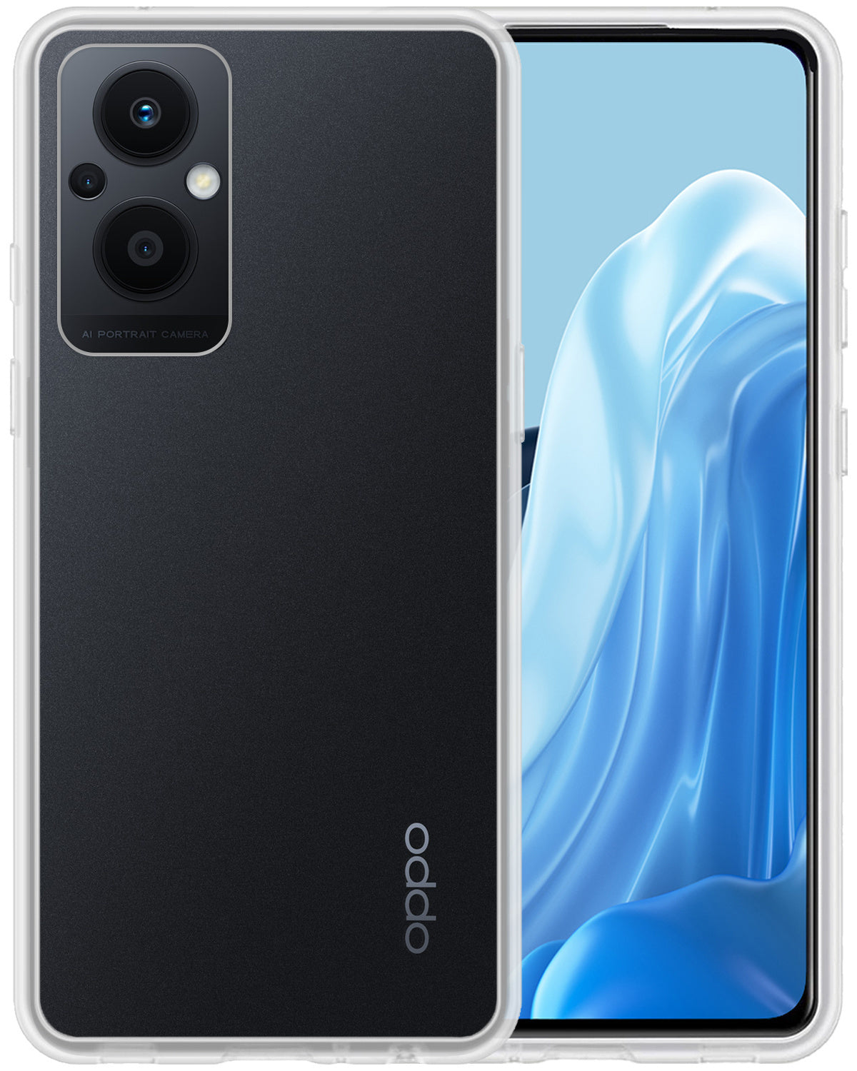 OPPO Reno 8 Lite Hoesje Siliconen - Transparant