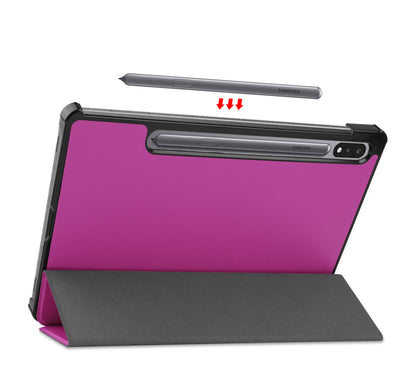 Samsung Galaxy Tab S8 Plus Trifold Bookcase Hoes - Paars