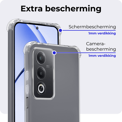 OPPO A80 Hoesje Shockproof Backcover Siliconen - Transparant