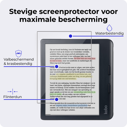 Kobo Libra Colour Screenprotector Tempered Glass