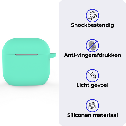 AirPods 4 Hoesje Siliconen Krasbestendig - Turquoise
