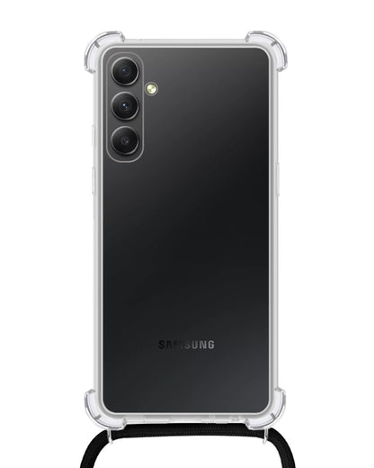 Samsung A54 Hoesje met Koord Backcover Shockproof - Transparant