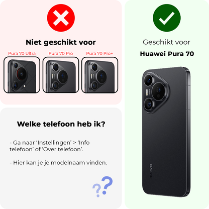 Huawei Pura 70 Screenprotector Gehard Glas - Anti-kras