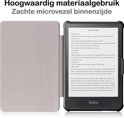 Kobo Clara HD Bookcase Hoes Shockabsorberend - Zwart