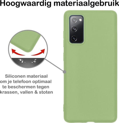 Samsung A41 Hoesje Siliconen Backcover Lichtgewicht - Groen
