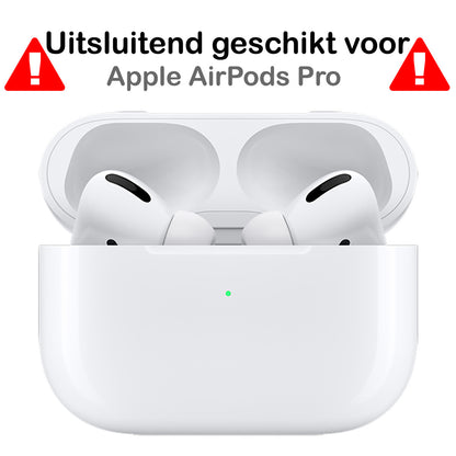 Airpods Pro Hoesje Siliconen met Clip - Groen