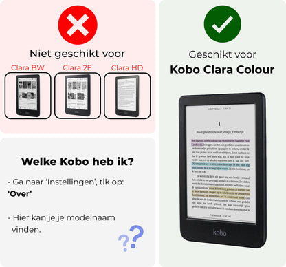 Kobo Clara Colour Hoesje Book Case - Eenhoorn