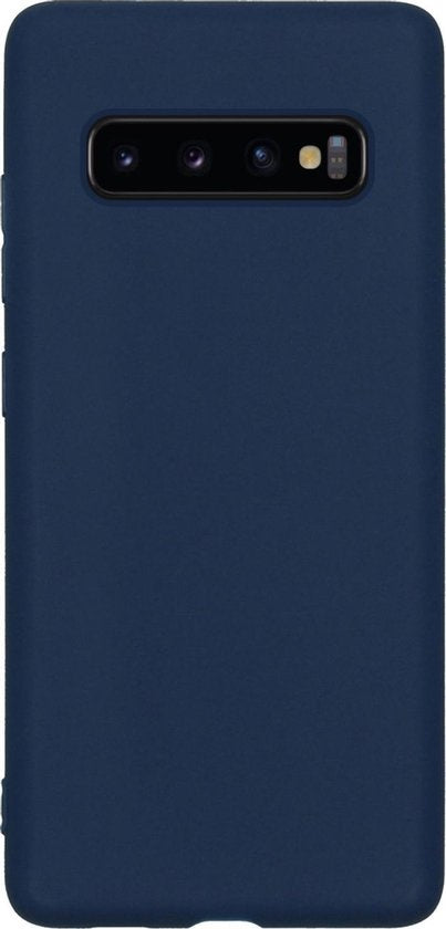 Samsung S10 Hoesje Siliconen Backcover Lichtgewicht - Donkerblauw